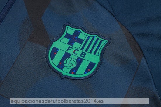 Nuevo Sudadera Entrenamiento Barcelona 23/24 Azul Marino Verde Baratas